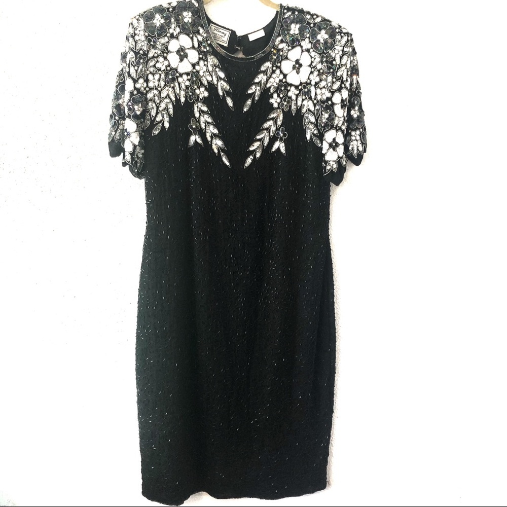 Stenay Vintage Silk Sequin Party Dress